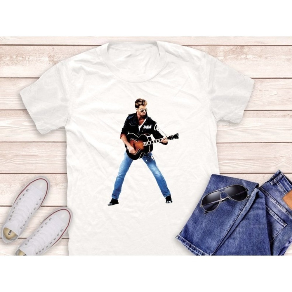 George Michael Guitartshirt George Michael Unisex Tshirt
